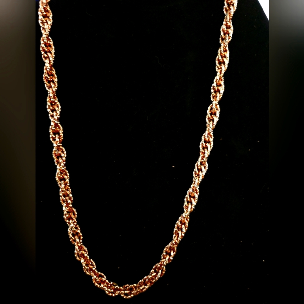 Twisted Rope Chain Necklace - Gold Tone Women’s Jewelry